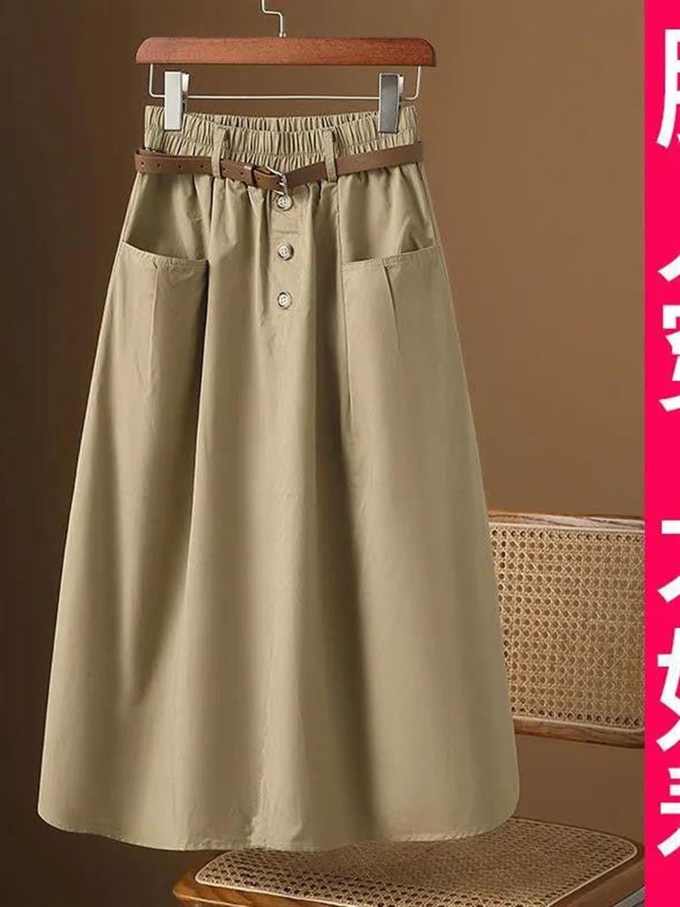 Fashionable Three-Button Casua - đánh giá và giá A-Line Skirt Midi