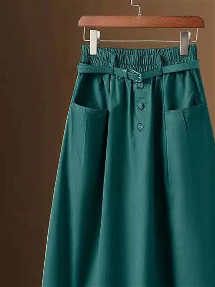 Fashionable Three-Button Casua - đánh giá và giá A-Line Skirt Midi