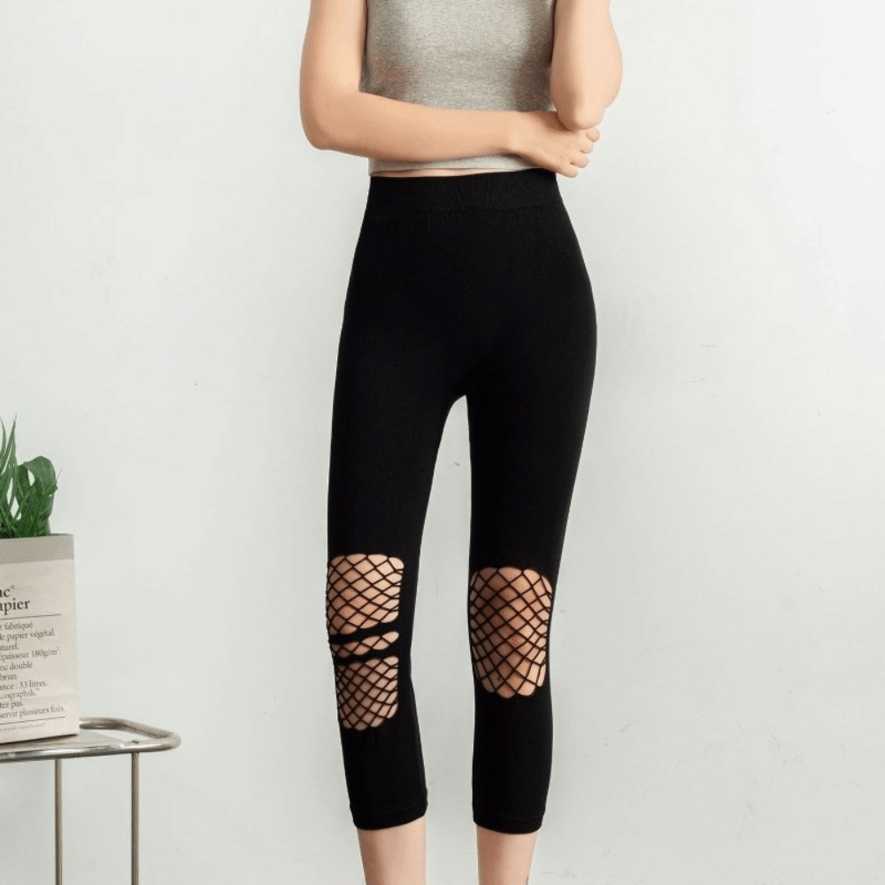 New Hollow Out Women's Mesh Le - đánh giá và giá High Waist Leggings