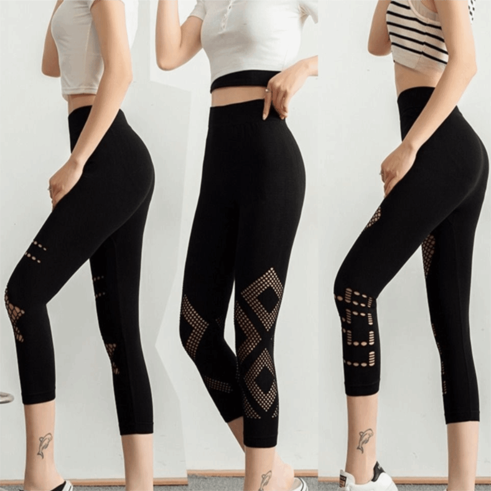 New Hollow Out Women's Mesh Le - đánh giá và giá High Waist Leggings