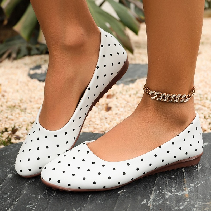 Ladies White Polka Dot Flats R - đánh giá và giá Women'S Fashion Loafers
