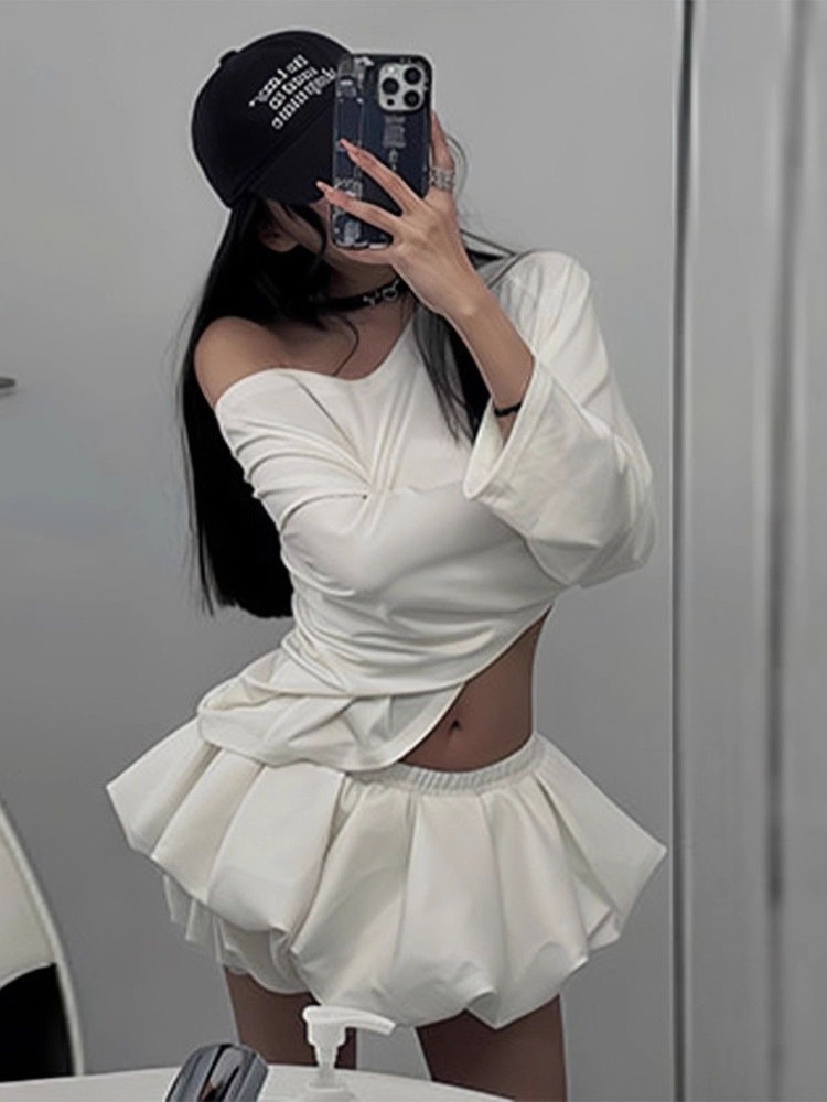 2025 Harajuku Fashion Design C - đánh giá và giá Asymmetric Top Women