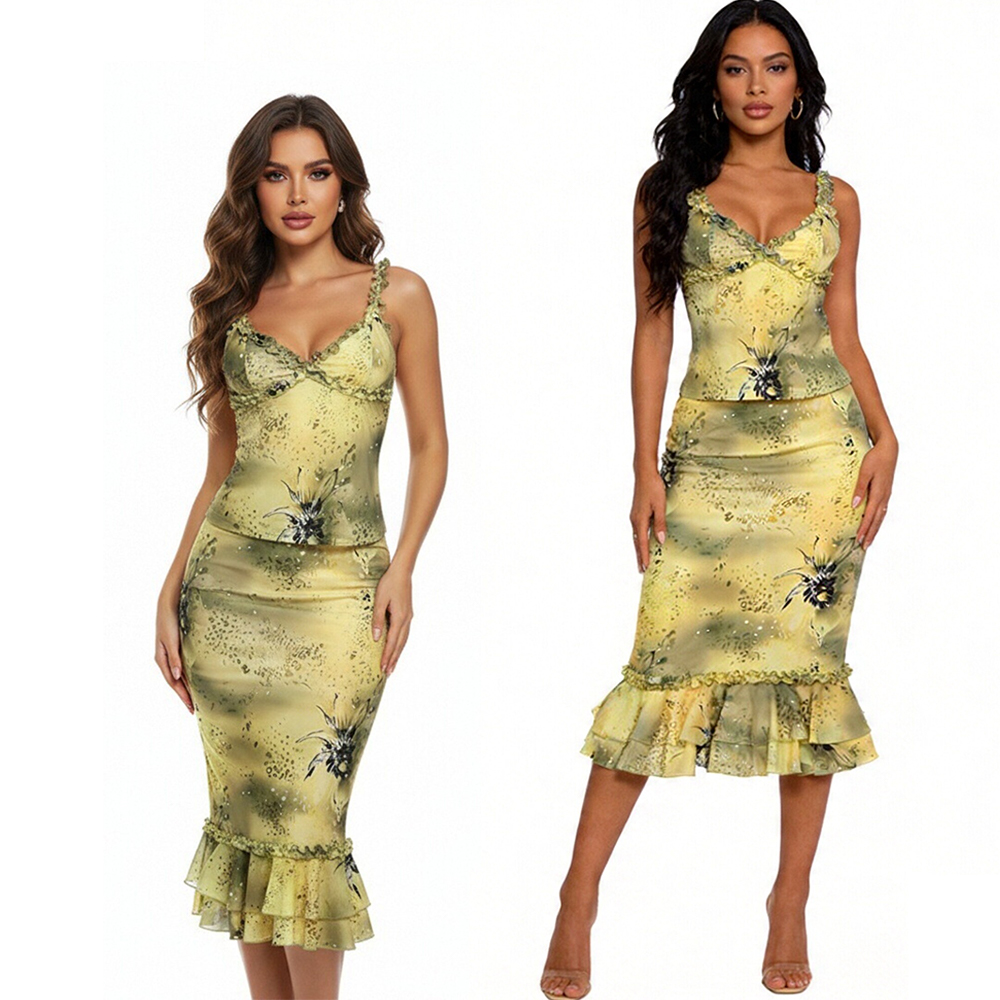 Women's Dress 2 Piece Floral P - đánh giá và giá Asymmetric Top Women
