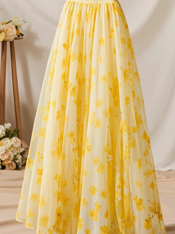 Summer 2026 High Waist Yellow  - đánh giá và giá A-Line Skirt Midi