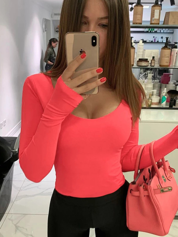 Orange Neon Bodysuit Women Lon - đánh giá và giá Turtleneck Bodysuit