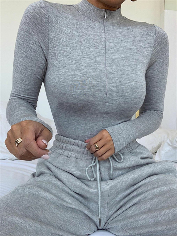 Shestyle Dây Kéo Chắc Chắn Ôm  - đánh giá và giá Turtleneck Bodysuit