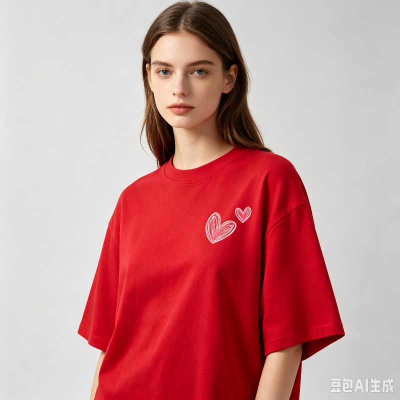 Cute Pink Double Heart Print T - đánh giá và giá Women'S Y2K Fashion Aesthetic