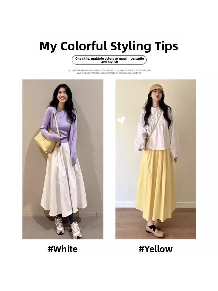 Yellow A-Line Midi Skirt for p - đánh giá và giá A-Line Skirt Midi