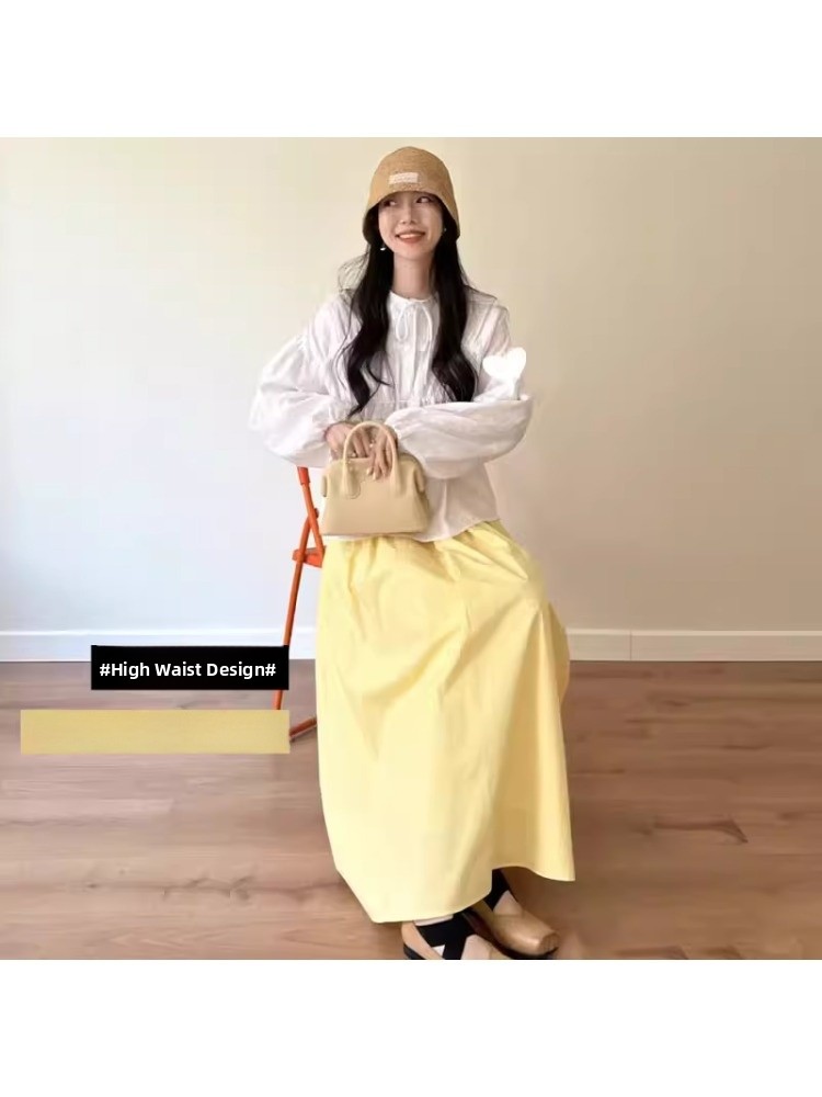 Yellow A-Line Midi Skirt for p - đánh giá và giá A-Line Skirt Midi