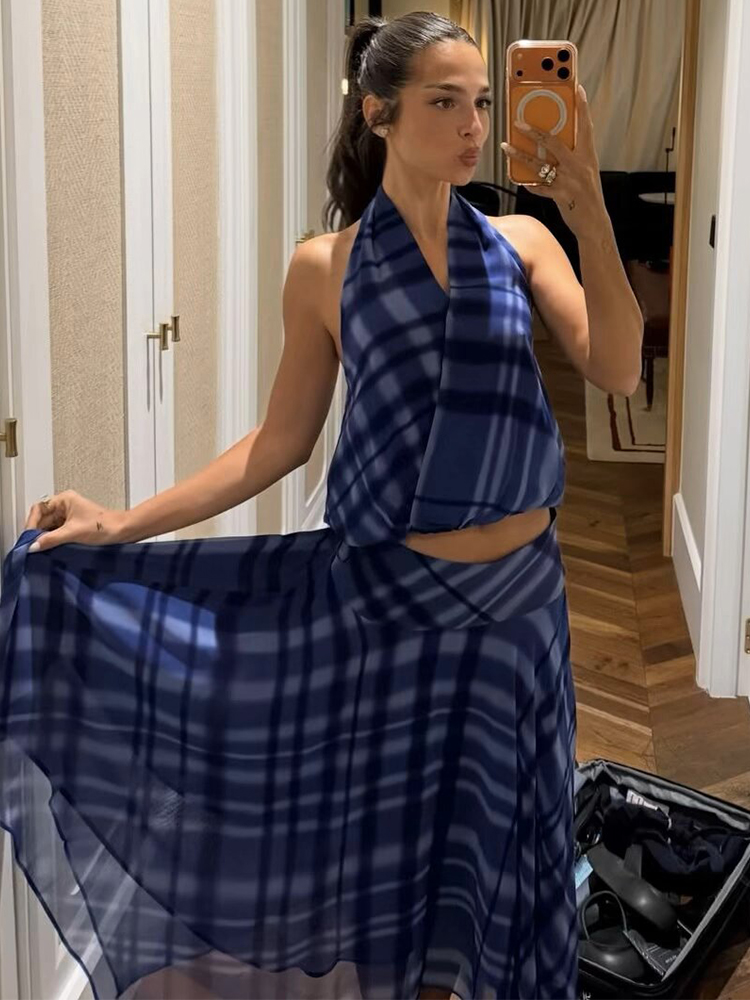 TFMLN Fashion Midi Skirt 2 Pie - đánh giá và giá Asymmetric Top Women