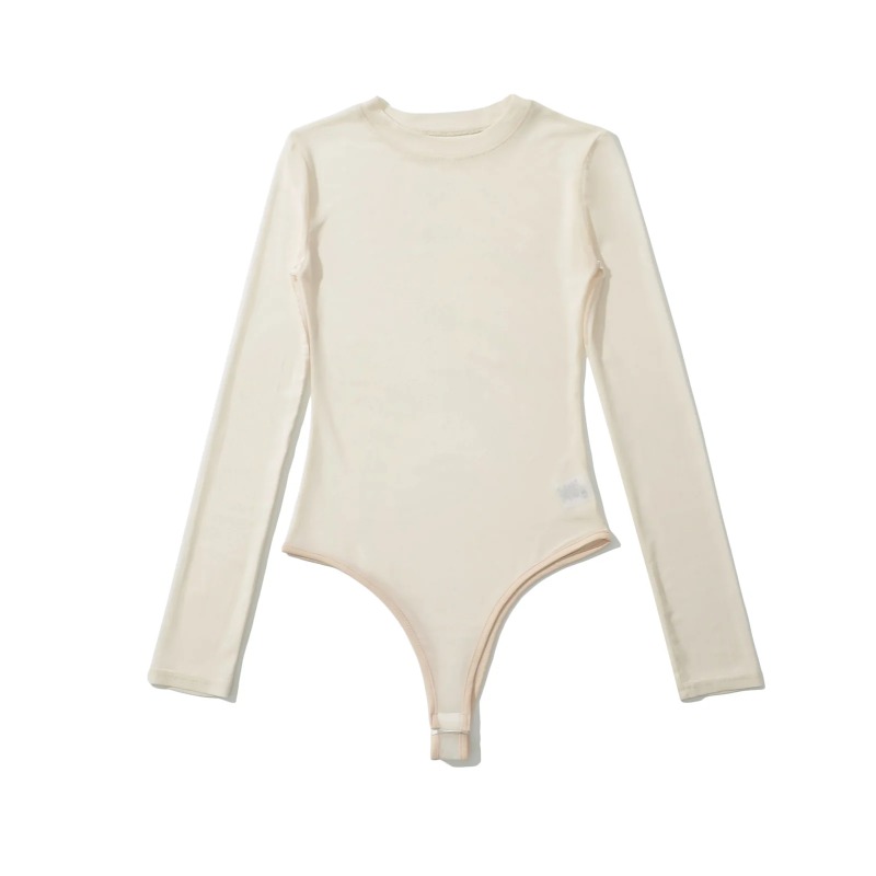 Mesh Crewneck Long Sleeve Wome - đánh giá và giá Turtleneck Bodysuit