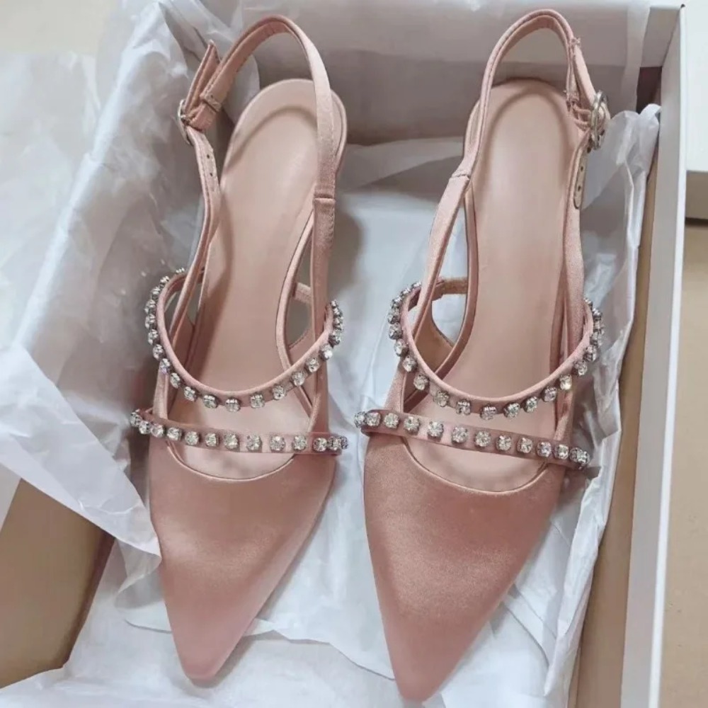Fashion Women's Sandals Pink S - đánh giá và giá Slip Dress Satin