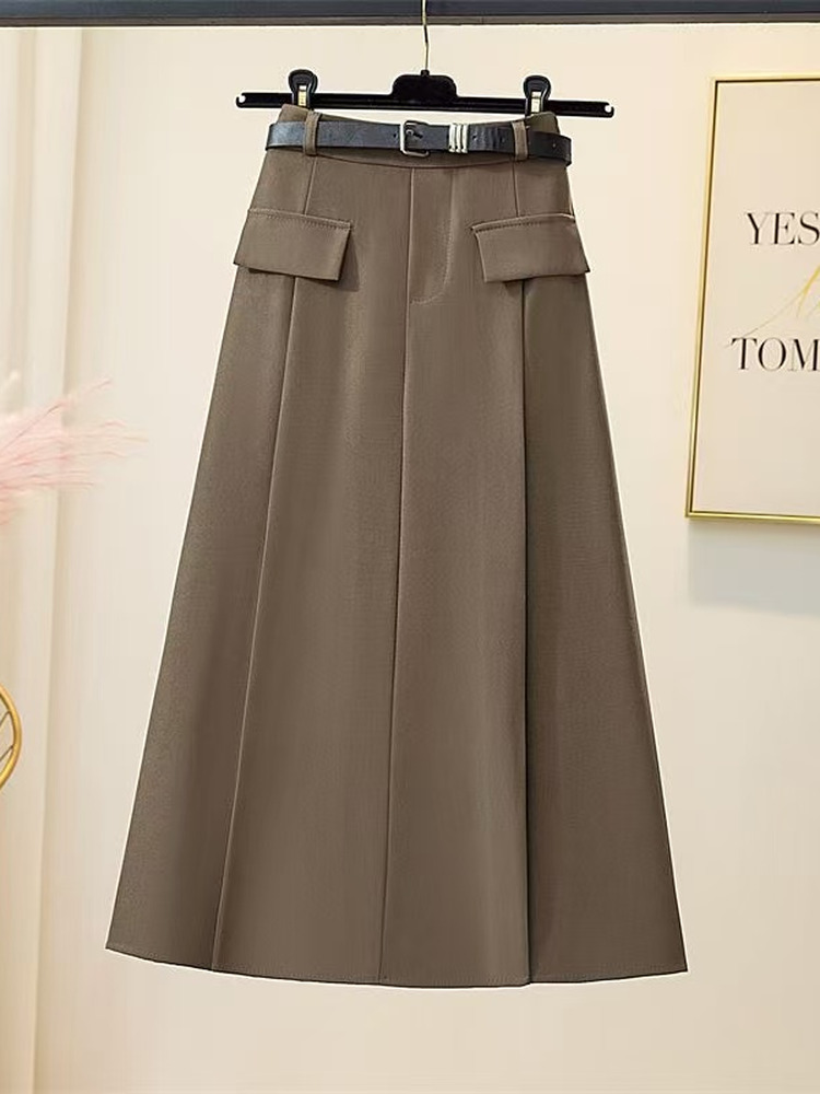Gray Suit Skirt Women's Summer - đánh giá và giá A-Line Skirt Midi