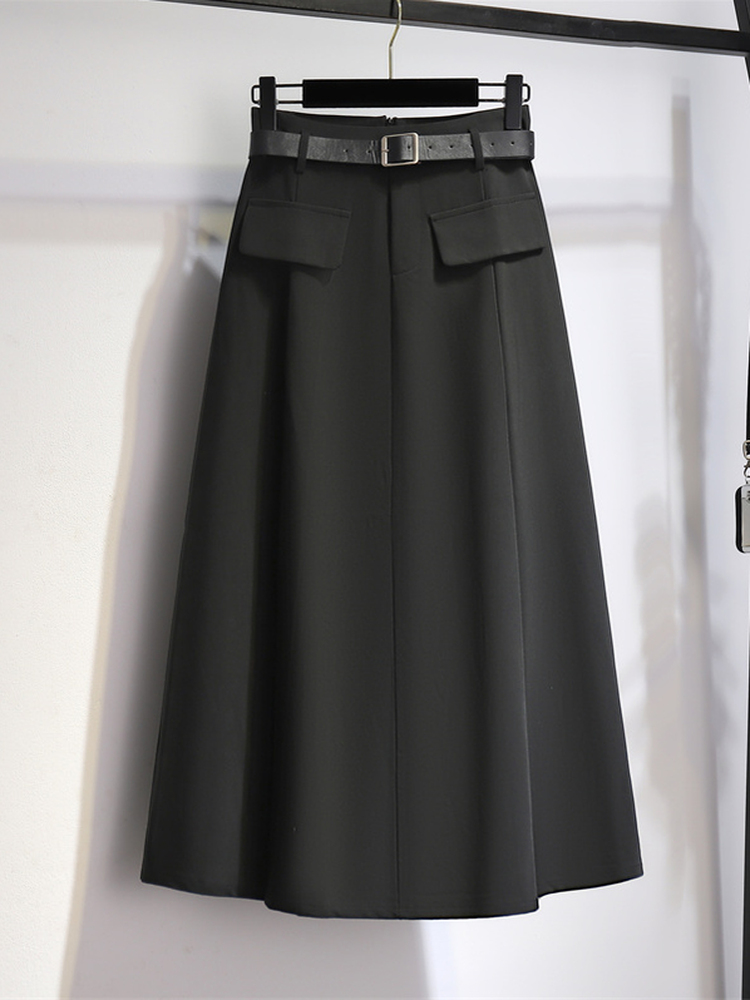 Gray Suit Skirt Women's Summer - đánh giá và giá A-Line Skirt Midi