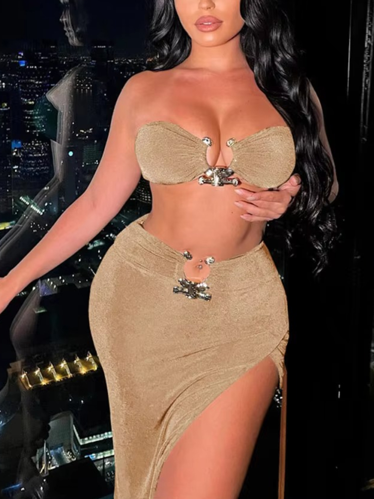 Sang Trọng Gợi Cảm Bandeau Hàn - đánh giá và giá Asymmetric Top Women